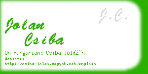 jolan csiba business card